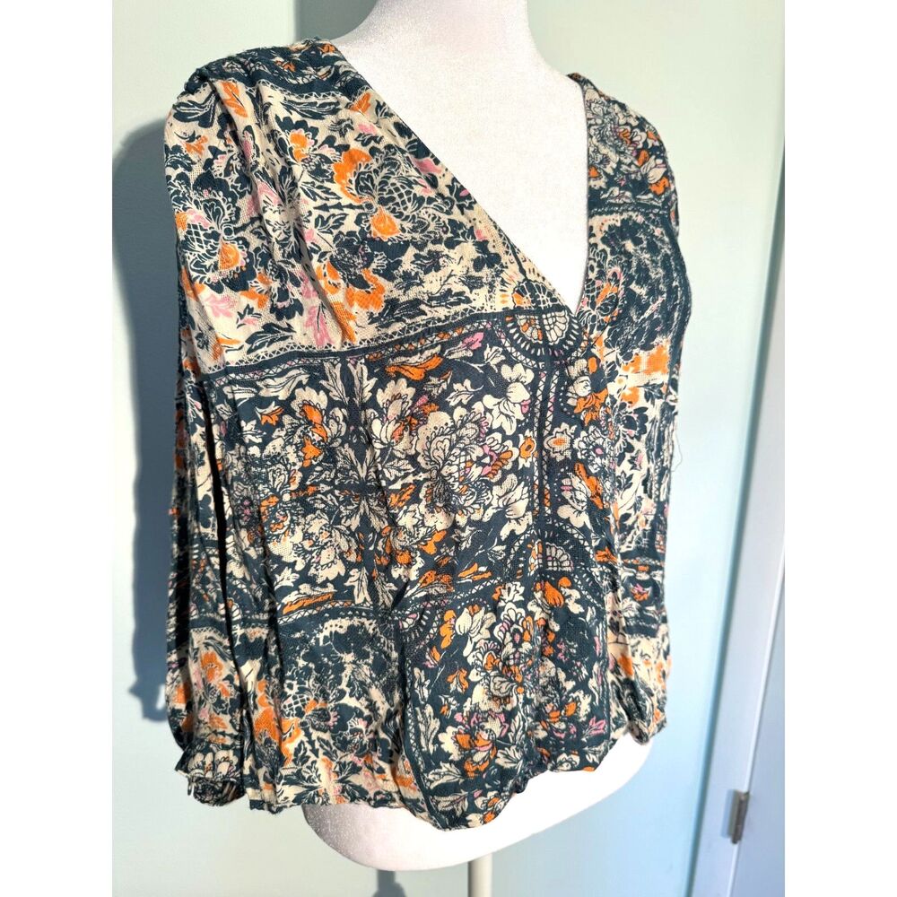 Anthropologie Maeve Gianna Floral Wrap Top